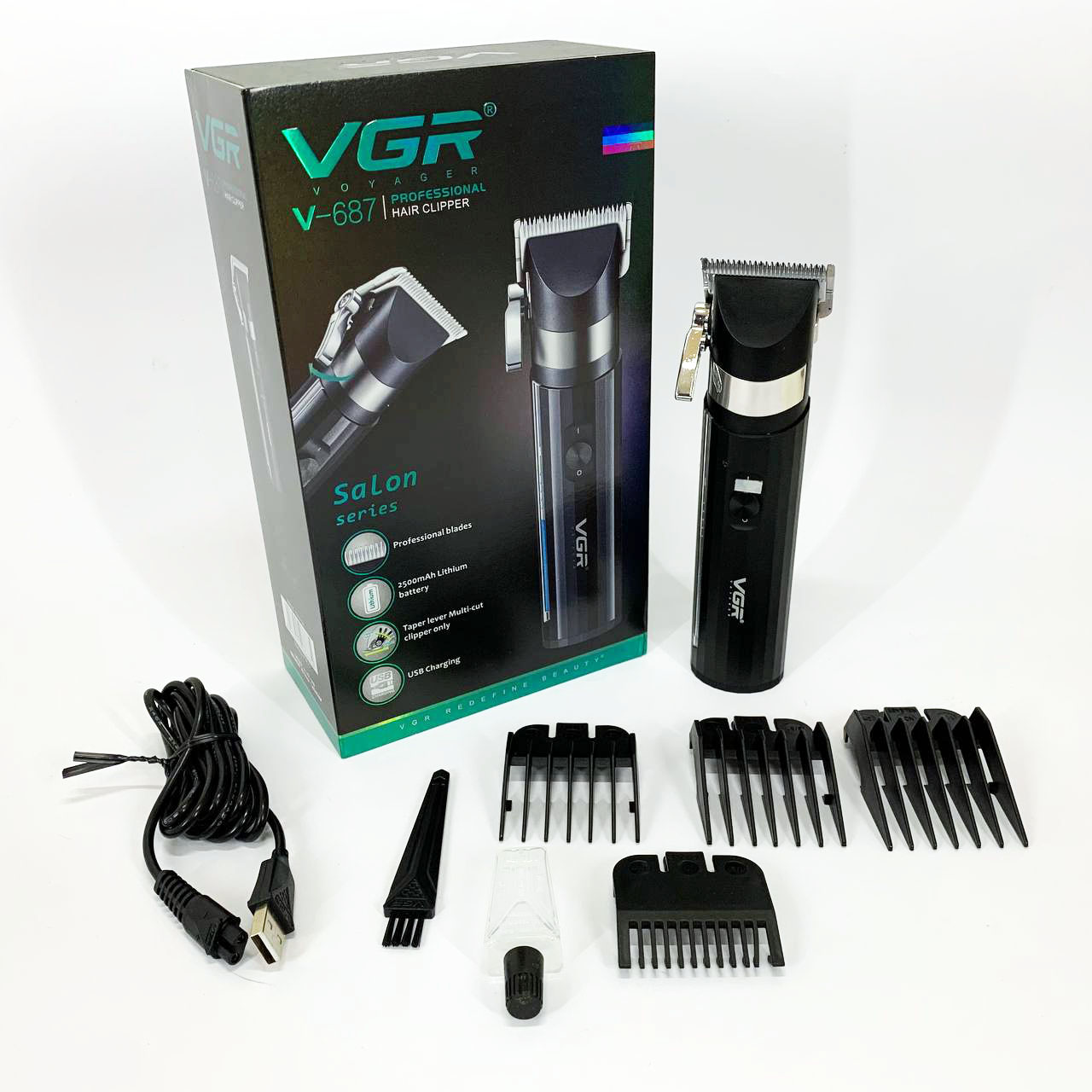 Аккумуляторная машинка для стрижки VGR V-687