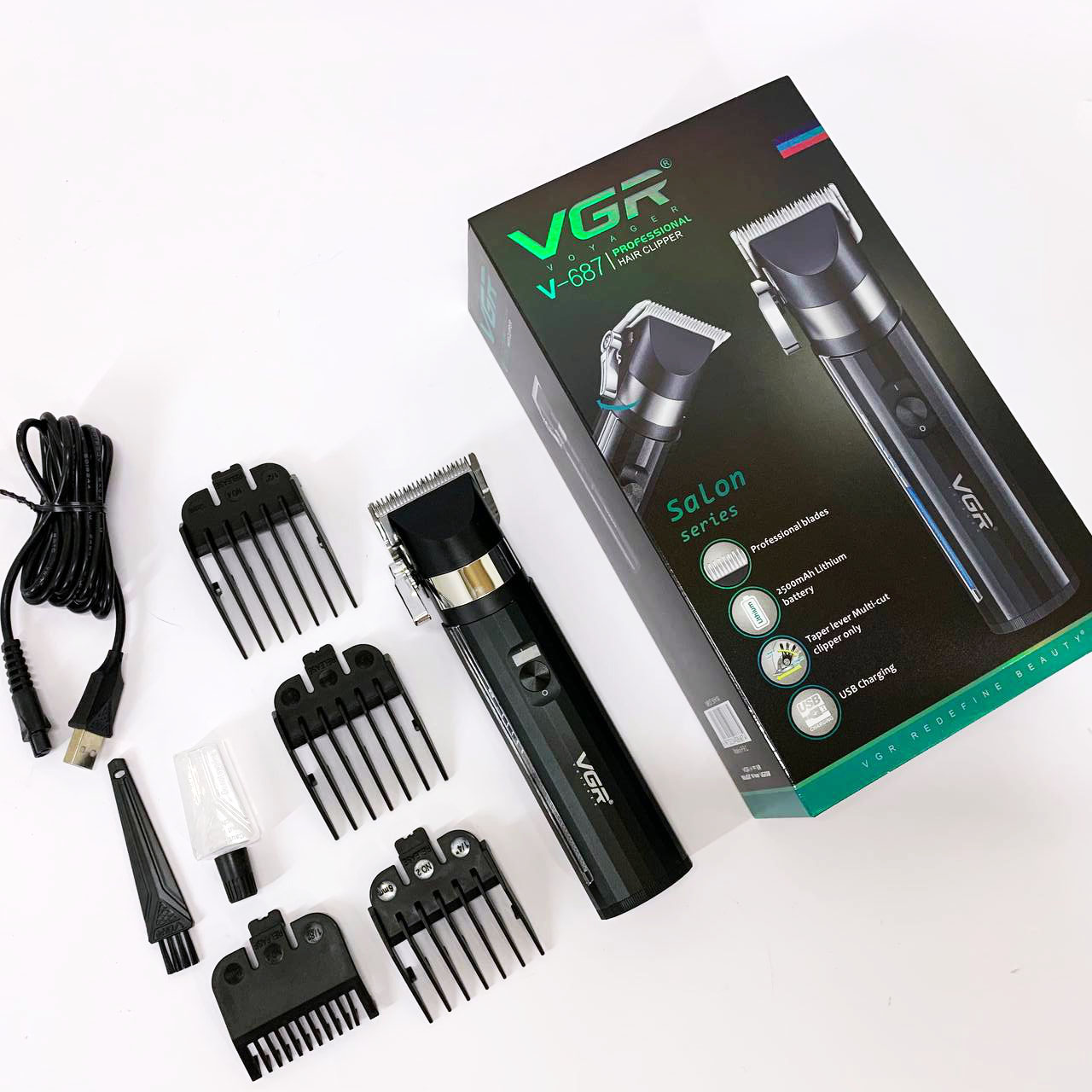 Аккумуляторная машинка для стрижки VGR V-687