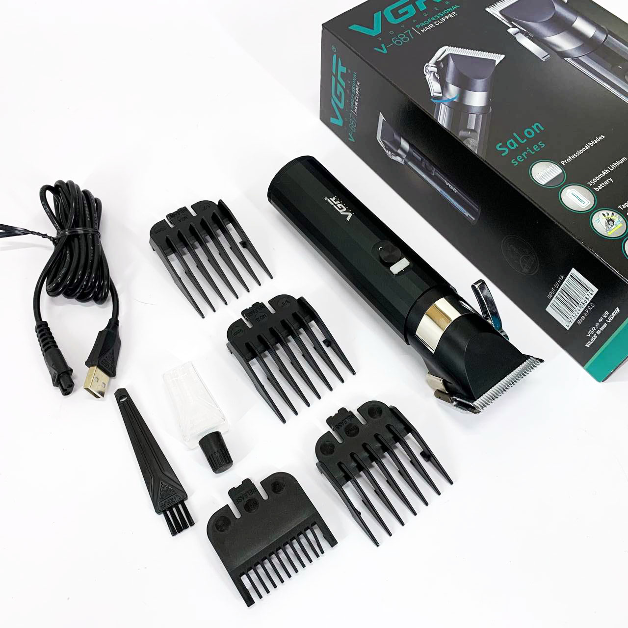 Аккумуляторная машинка для стрижки VGR V-687