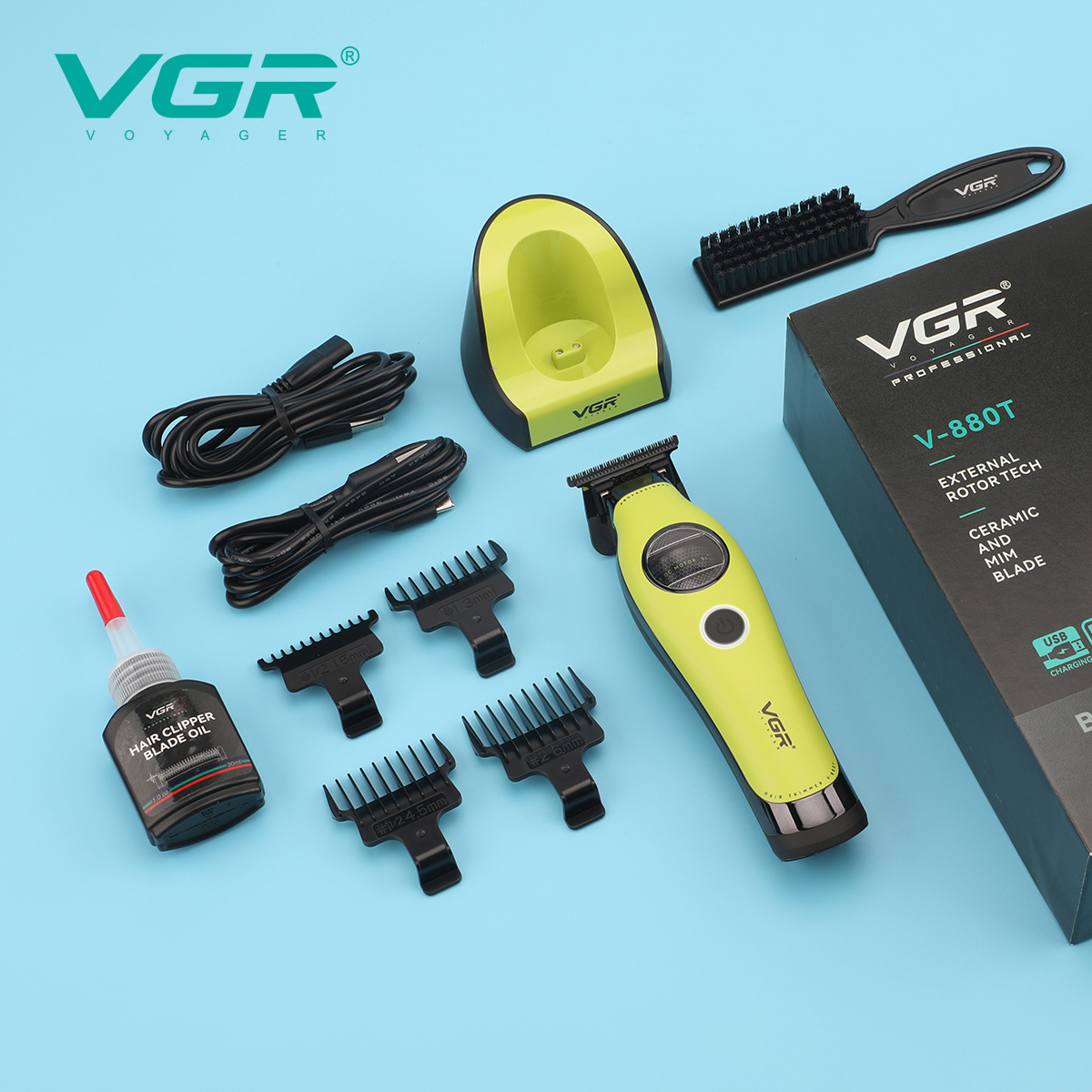 Триммер VGR V-880T. Цвет: зеленый