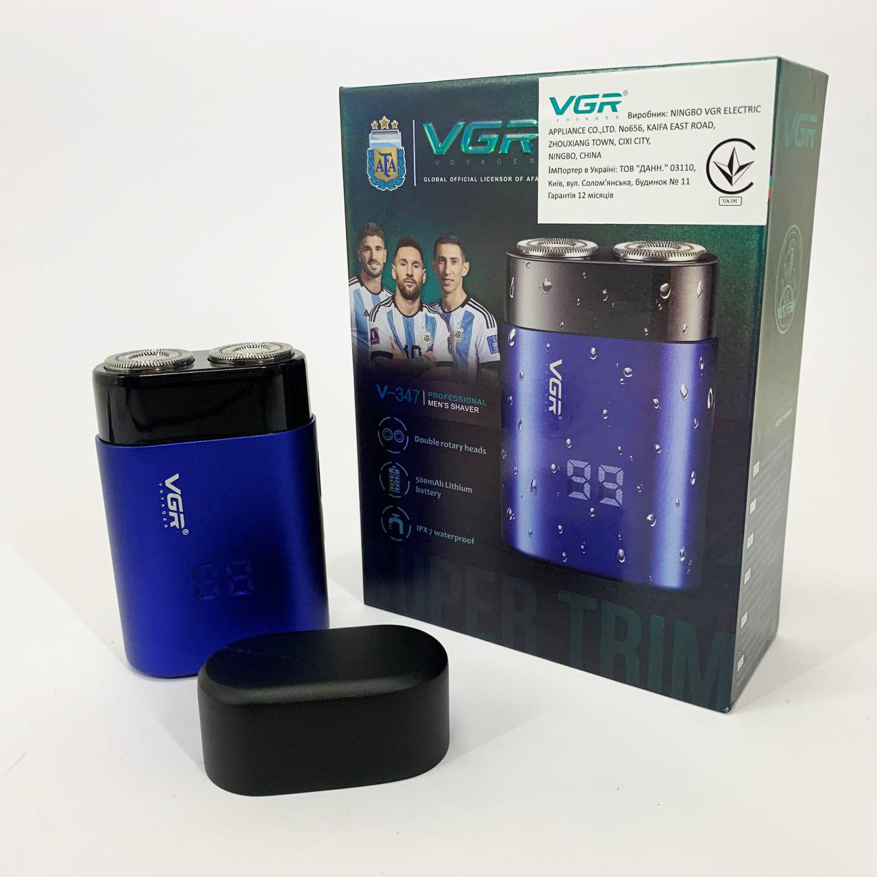 Электробритва VGR V-347. Цвет: синий