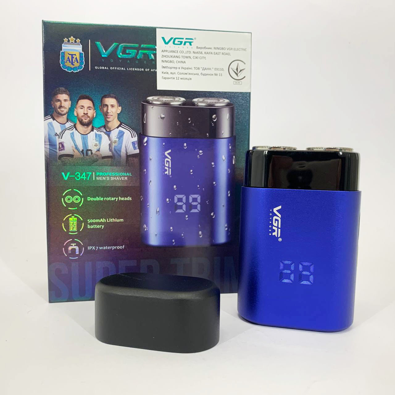 Электробритва VGR V-347. Цвет: синий