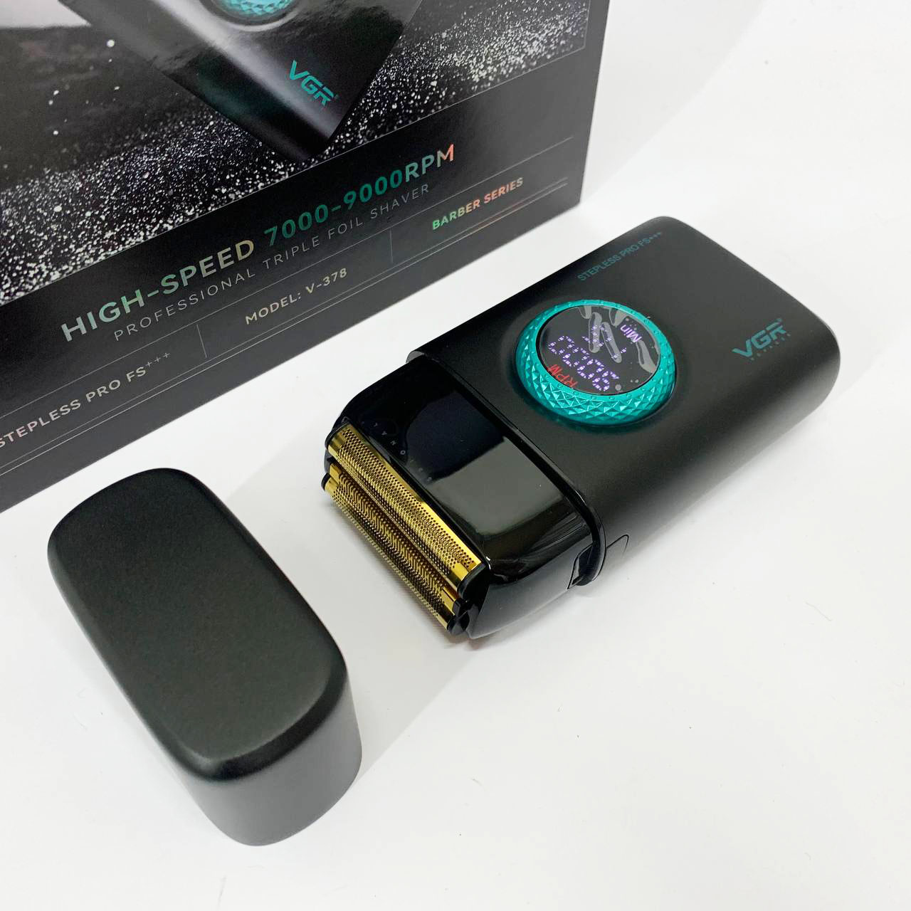 Электробритва VGR V-378 BLACK шейвер, двойное лезвие, регулировка мощности 7000-9000 RPM. Цвет: черный