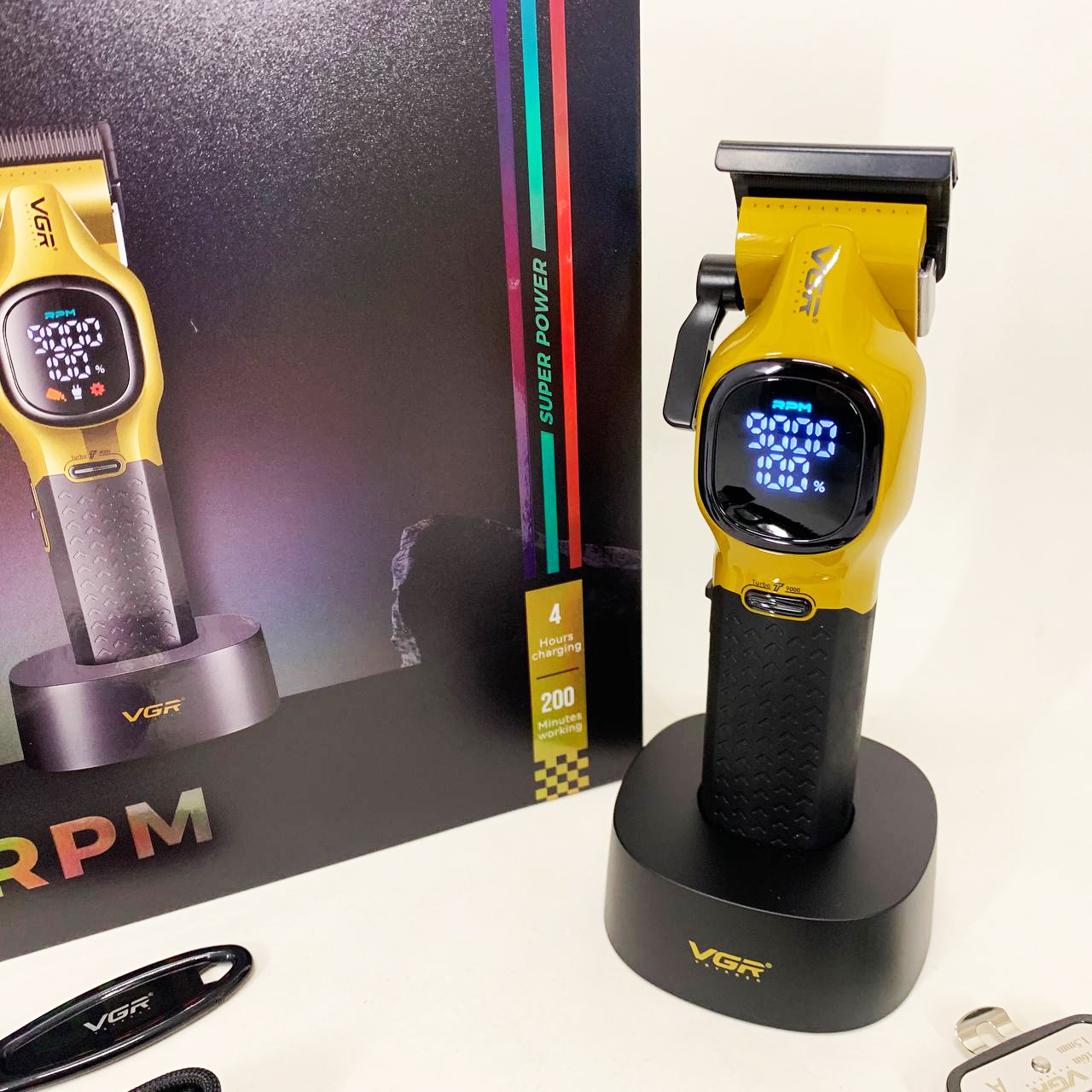 Машинка для стрижки аккумуляторная VGR V-886C GOLD