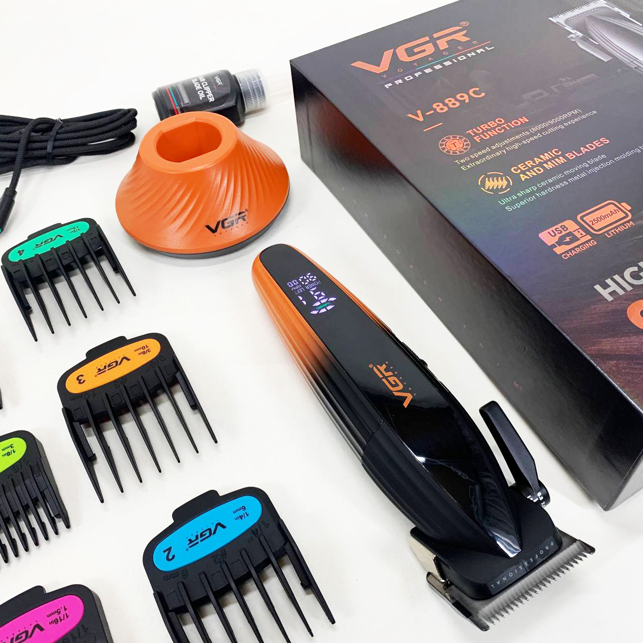 Машинка для стрижки волос VGR V-889C керамические лезвия 9000RPM