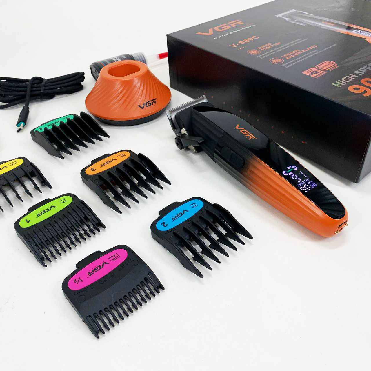 Машинка для стрижки волос VGR V-889C керамические лезвия 9000RPM