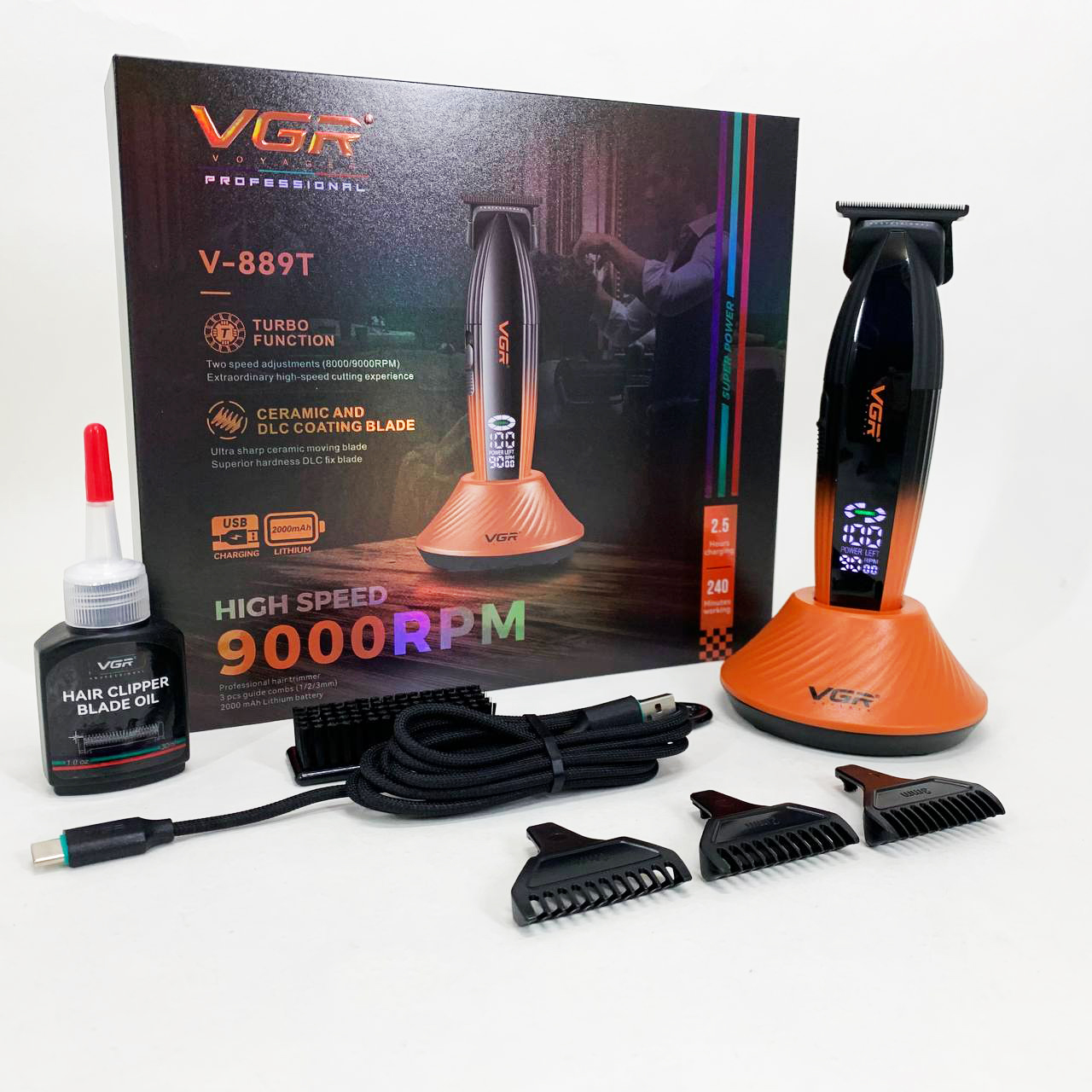 Машинка для стрижки VGR V-889T 9000RPM