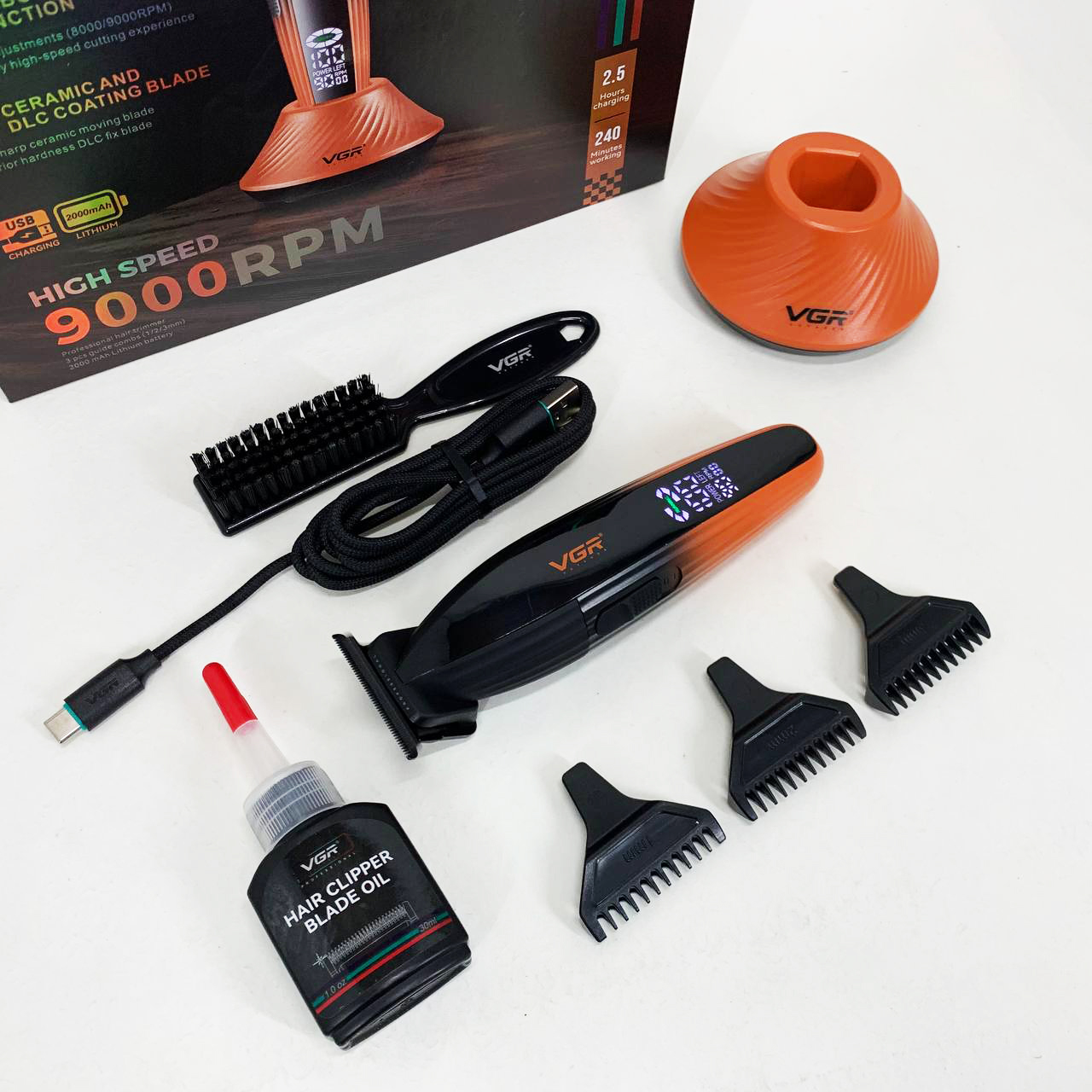 Машинка для стрижки VGR V-889T 9000RPM