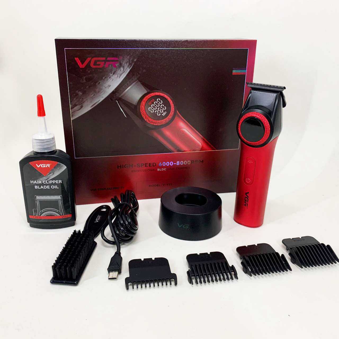 Триммер VGR V-977 RED, регулировка мощности 6000 - 8000 RPM