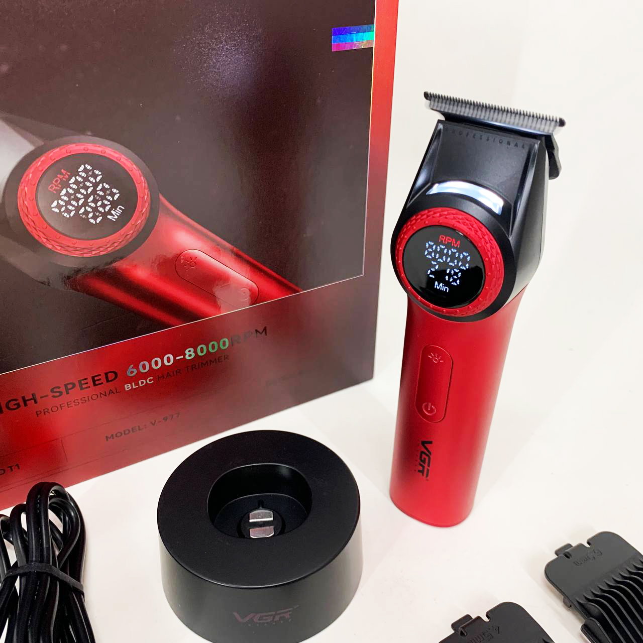 Триммер VGR V-977 RED, регулировка мощности 6000 - 8000 RPM