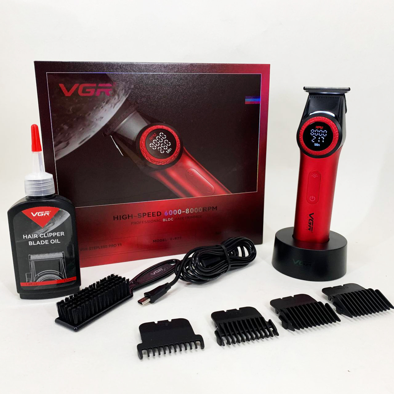 Триммер VGR V-977 RED, регулировка мощности 6000 - 8000 RPM