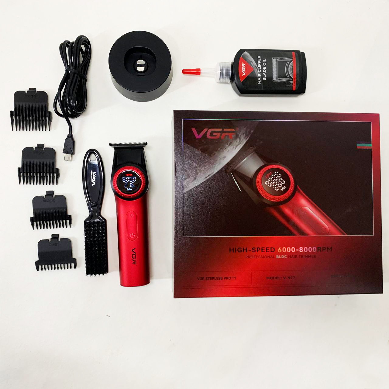 Триммер VGR V-977 RED, регулировка мощности 6000 - 8000 RPM