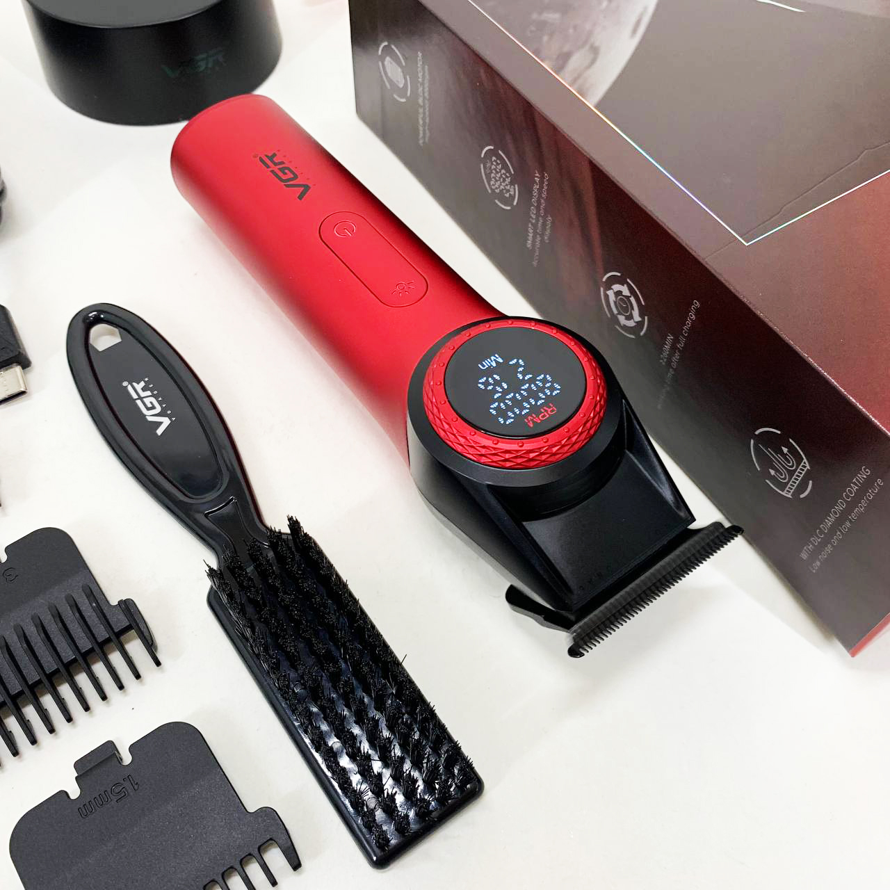 Триммер VGR V-977 RED, регулировка мощности 6000 - 8000 RPM