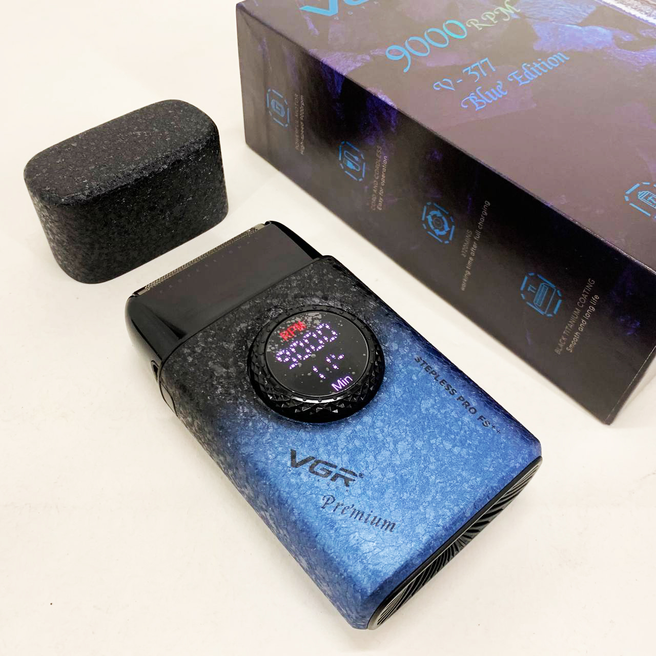 Электробритва VGR V-377 BLUE шейвер, Электрическая аккумуляторная бритва для бритья, шейвер мужской