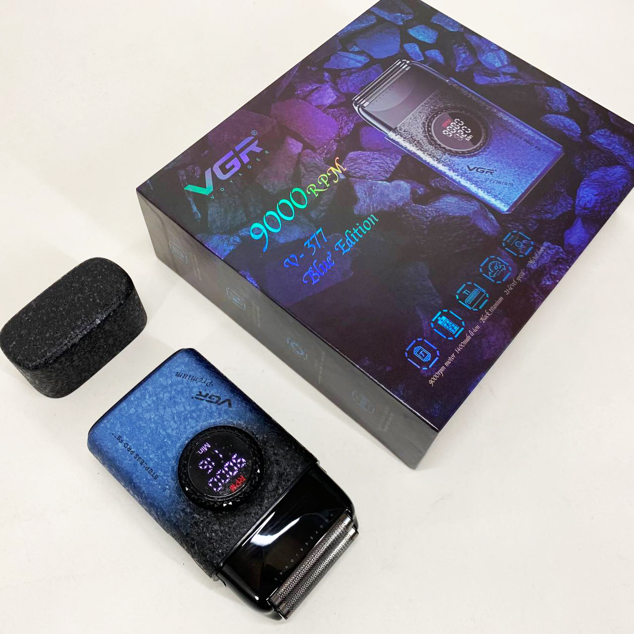 Электробритва VGR V-377 BLUE шейвер, Электрическая аккумуляторная бритва для бритья, шейвер мужской