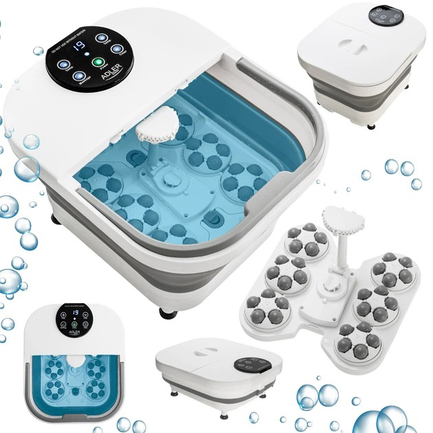 Гидромассажная ножная ванночка Adler AD 2182 с механическим массажем подогревом воды 3.1кг 9.8л 500Вт