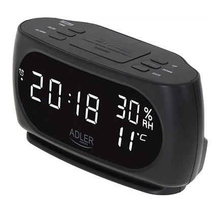Настольные часы-будильник Adler AD 1186 Black