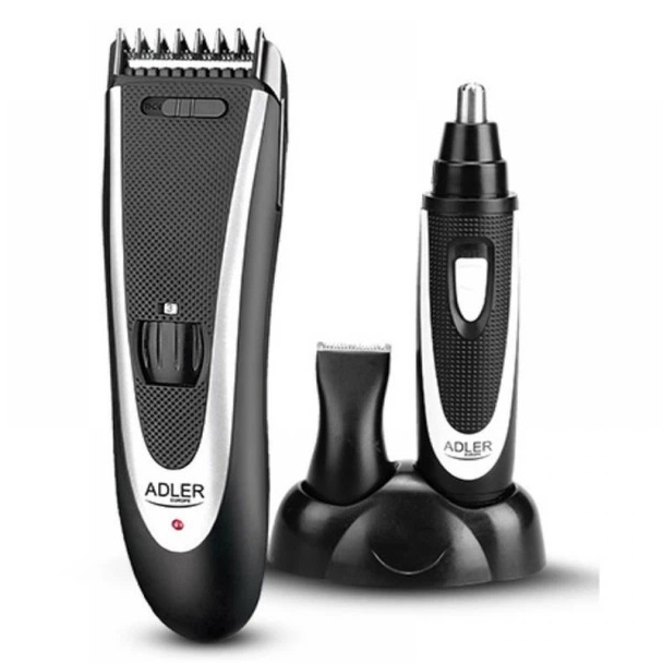Машинка для стрижки Adler AD 2822 мужской триммер с насадками для головы носа ушей и тела