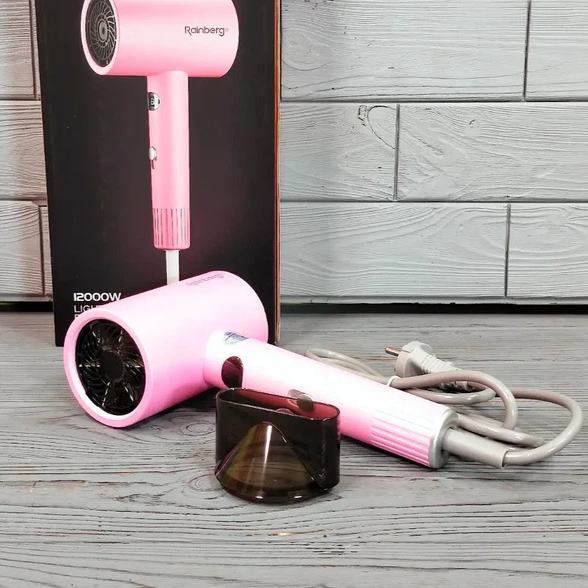 Профессиональный фен для волос с ионизацией Rainberg RB-2253 2000Вт Pink