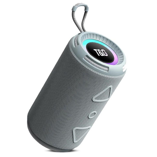 Bluetooth колонка портативная TG656 FM-радио, Громкая блютуз колонка, Колонка для вечеринки. Цвет: серый