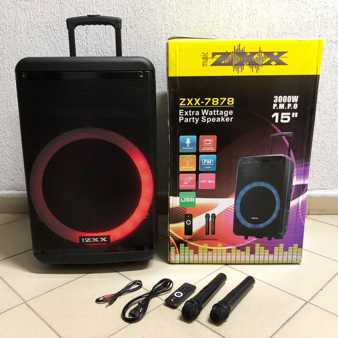 Акустическая переносная колонка ZXX-7878/ 8161 600 Вт 15