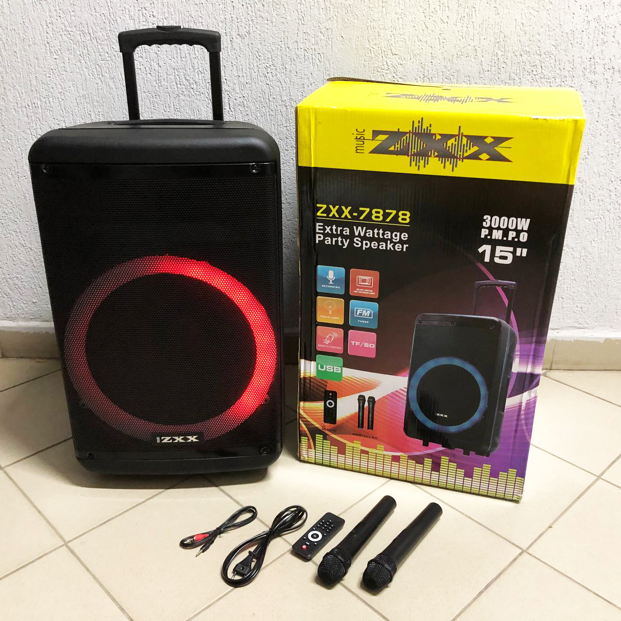 Акустическая переносная колонка ZXX-7878/ 8161 600 Вт 15