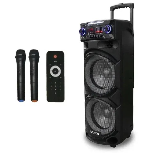 Музыкальная колонка ZXX-9292 аккумуляторная акустическая система с 2-мя радиомикрофонами пульт управления