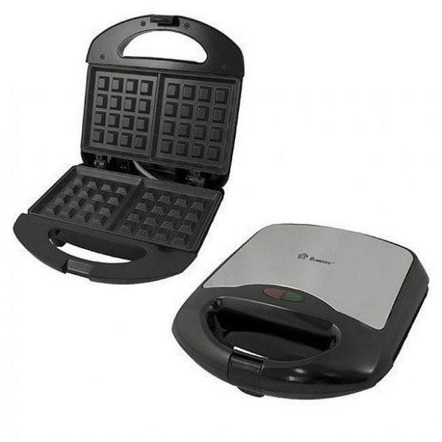 Вафельница Domotec MS-7705  электрическая с антипригарным покрытием 1000 Вт, Электро вафельница
