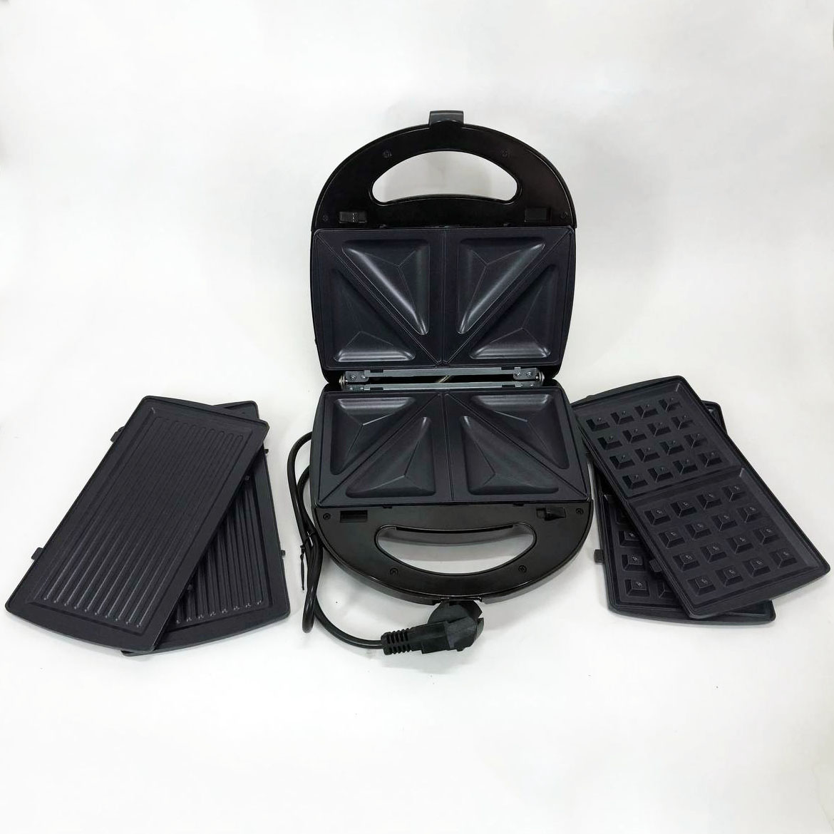 Мультимейкер Crownberg CB-1075 3 В 1 Гриль Сендвичница Вафельница