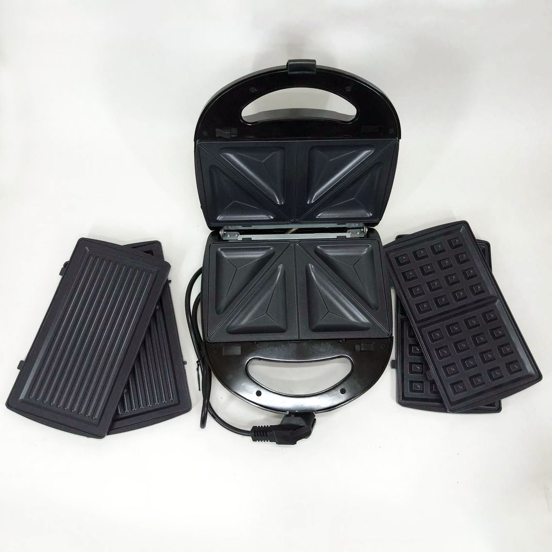 Мультимейкер Crownberg CB-1075 3 В 1 Гриль Сендвичница Вафельница