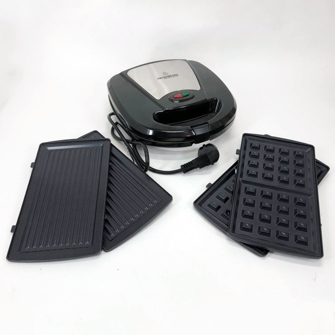 Мультимейкер Crownberg CB-1075 3 В 1 Гриль Сендвичница Вафельница