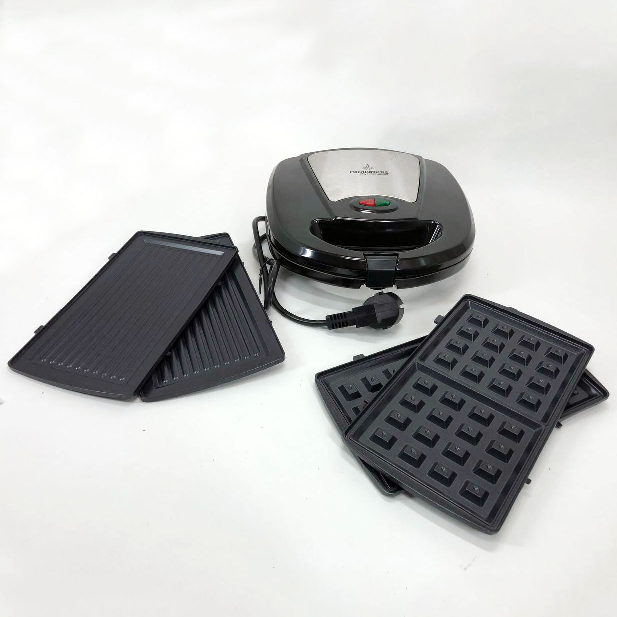 Мультимейкер Crownberg CB-1075 3 В 1 Гриль Сендвичница Вафельница