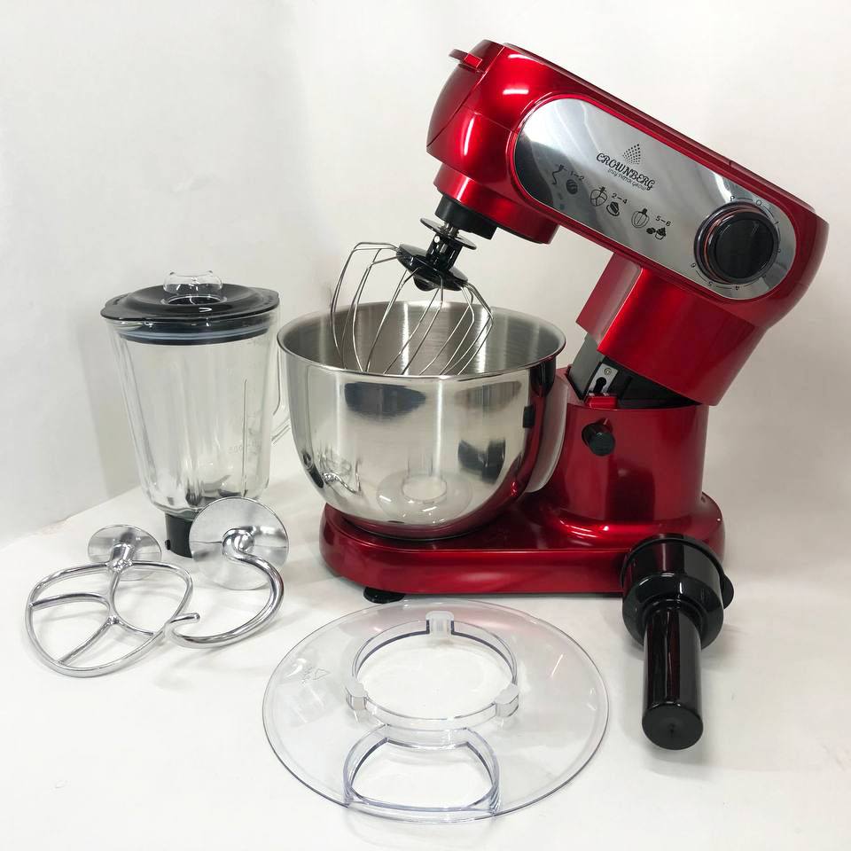 Кухонный комбайн 3 в 1 Crownberg CB-3404 Тестомес-Мясорубка-Блендер 2200Вт