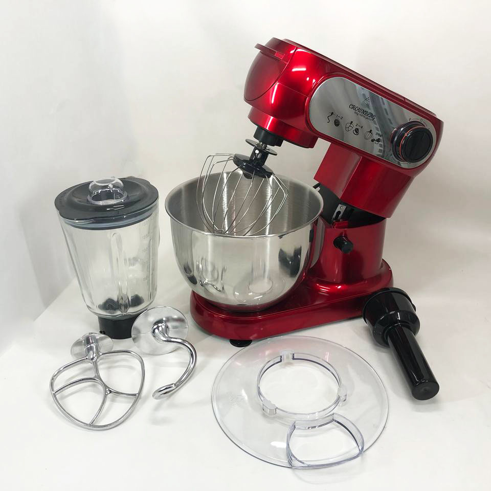 Кухонный комбайн 3 в 1 Crownberg CB-3404 Тестомес-Мясорубка-Блендер 2200Вт