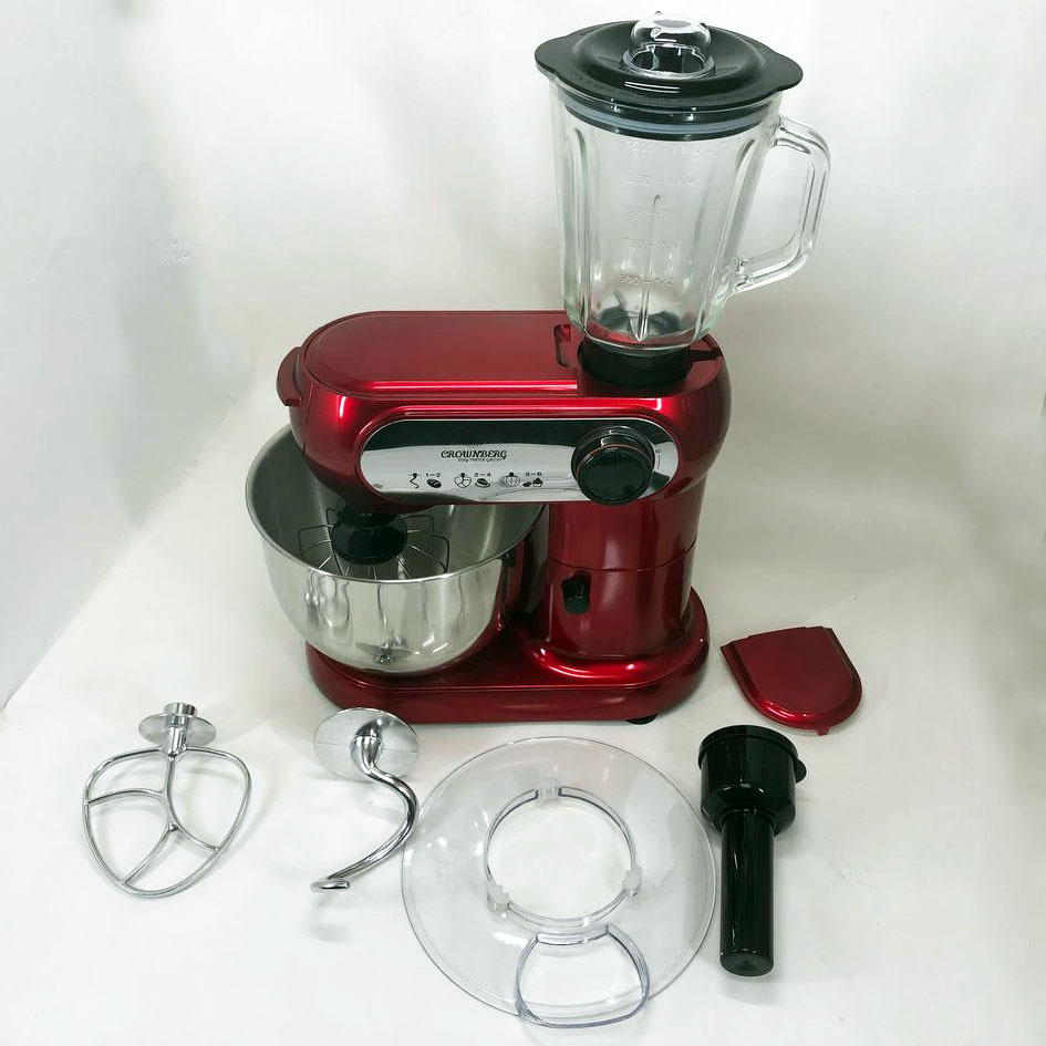 Кухонный комбайн 3 в 1 Crownberg CB-3404 Тестомес-Мясорубка-Блендер 2200Вт