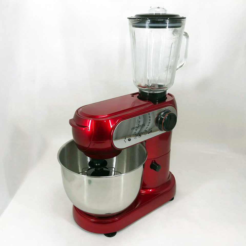 Кухонный комбайн 3 в 1 Crownberg CB-3404 Тестомес-Мясорубка-Блендер 2200Вт