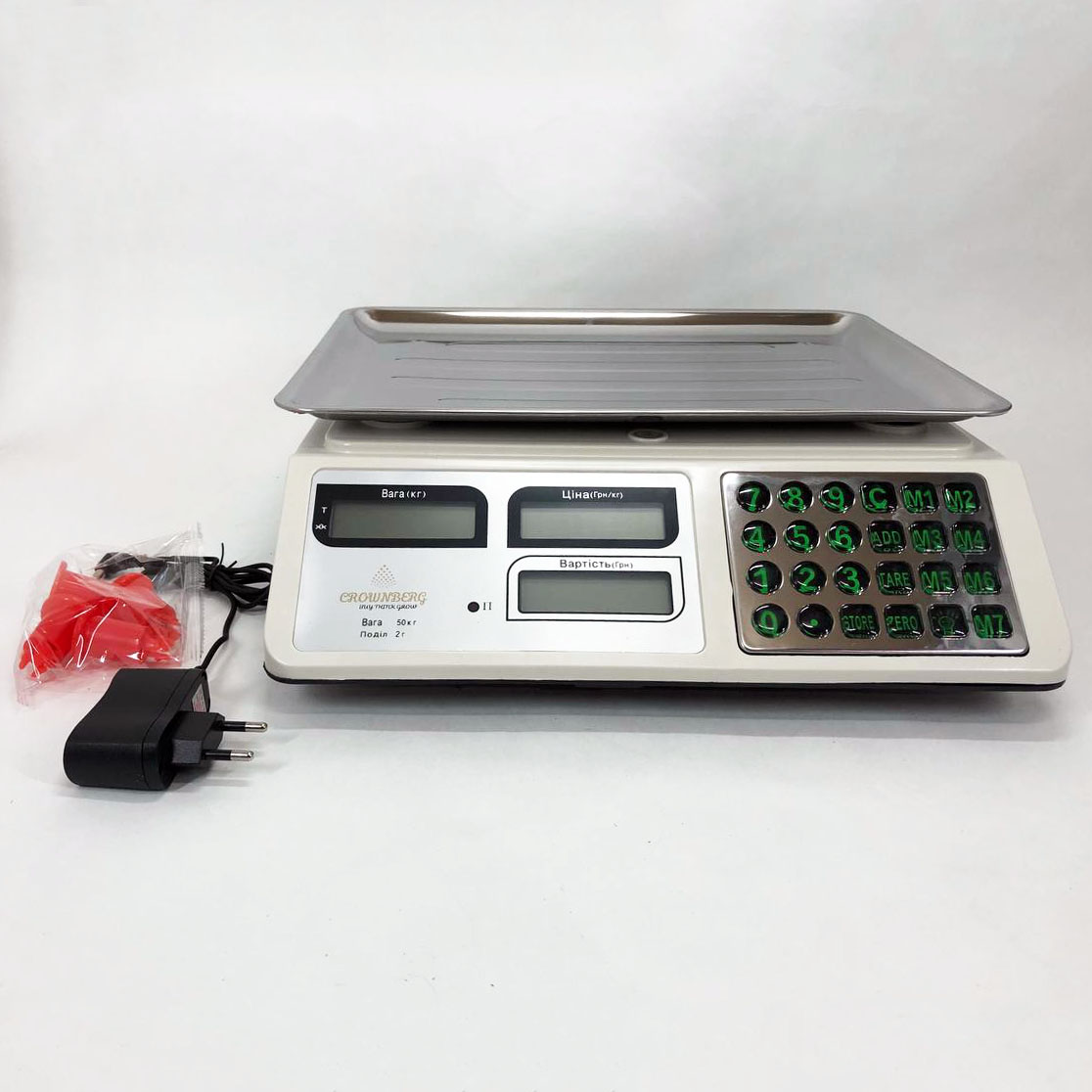 Весы торговые электронные до 50 кг Crownberg CB-5006, Весы торговые до 50 кг, Настольные торговый весы