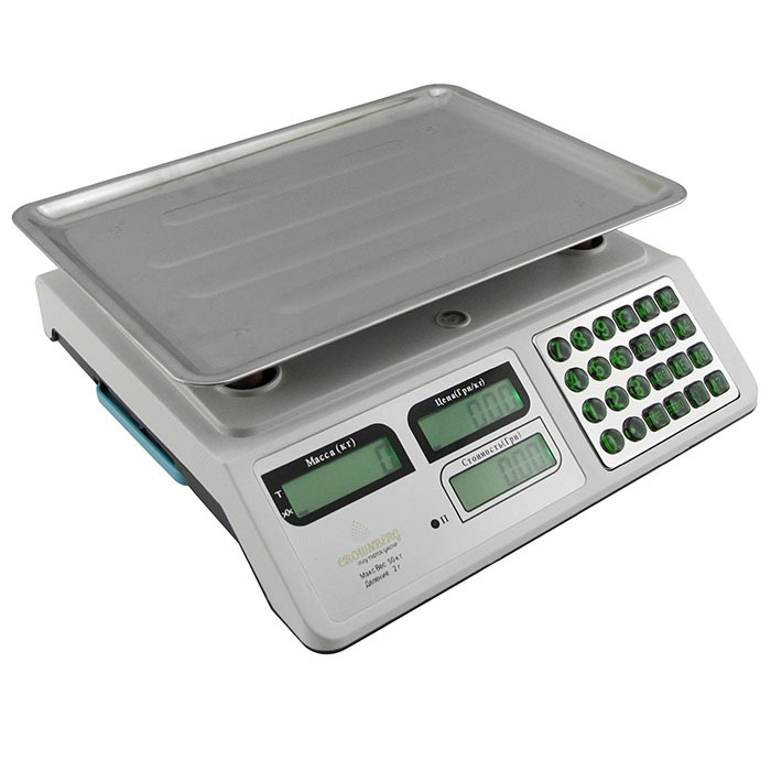 Весы торговые электронные до 50 кг Crownberg CB-5006, Весы торговые до 50 кг, Настольные торговый весы