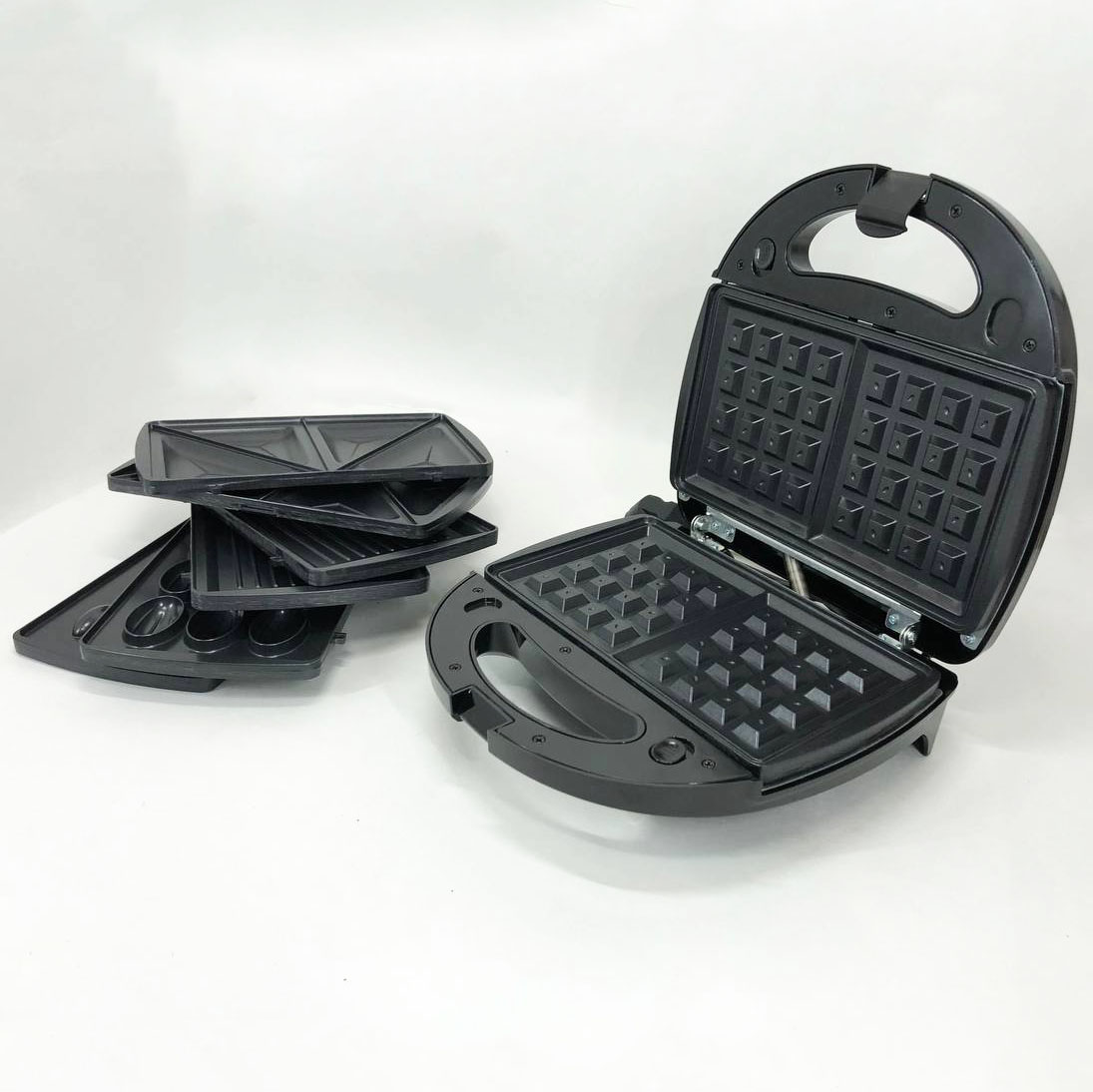 Мультимейкер 4 В 1 Crownberg CB-1074 750Вт Гриль Сендвичница Вафельница Орешница