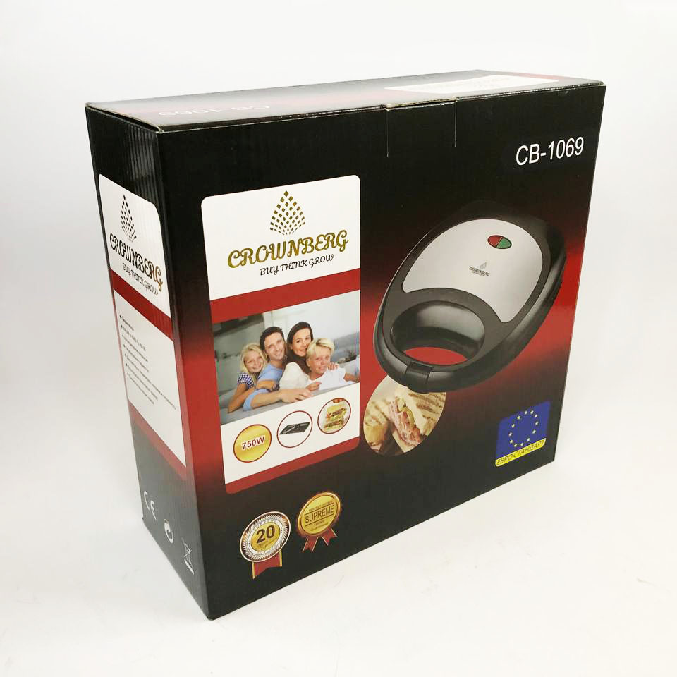 Сендвичница Crownberg CB-1069 Бутербродница, бутербродница гриль сендвичница, электробутербродница