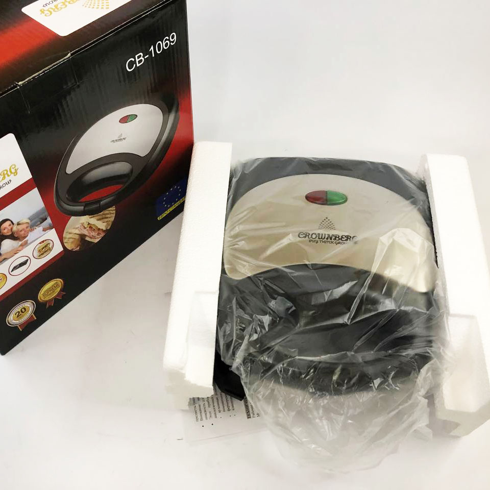 Сендвичница Crownberg CB-1069 Бутербродница, бутербродница гриль сендвичница, электробутербродница