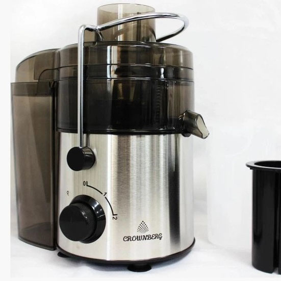 Соковыжималка Crownberg CB-3402 электрическая центробежная для обработки целых фруктов 600Вт