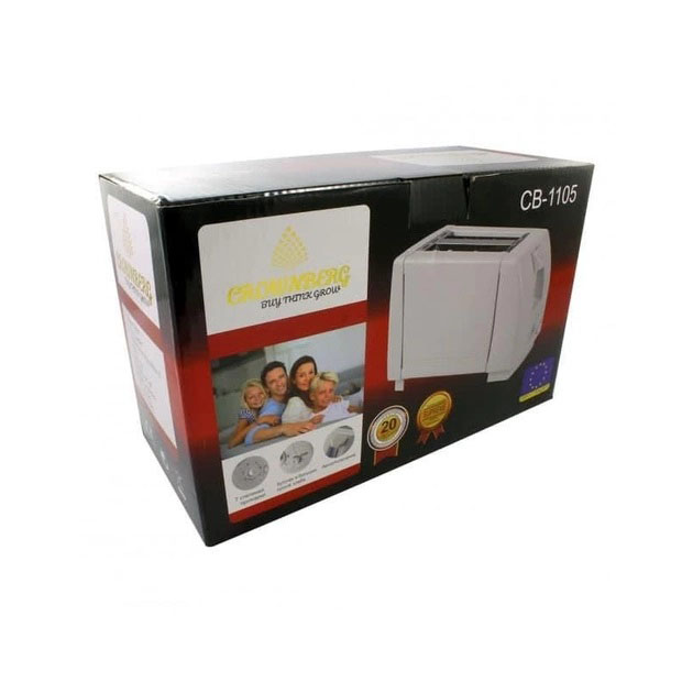 Тостер Crownberg CB-1105 с поддоном для крошек шесть уровней прожарки, универсальный тостер кухонный