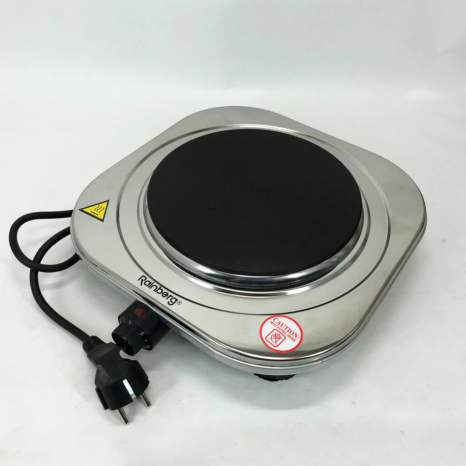 Плита электрическая Rainberg RB-009 одноконфорочная настольная электроплита на одну конфорку из нержавейки