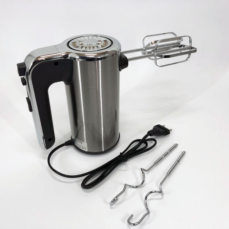 Миксер ручной электрический Rainberg RB-1012 600W Нержавейка, ручной миксер для кухни, мощный миксер