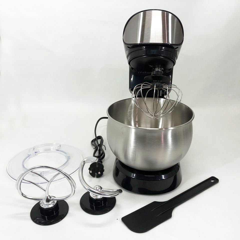 Электрический планетарный миксер тестомес Rainberg RB-8083 3200 Вт с насадками. Цвет: черный