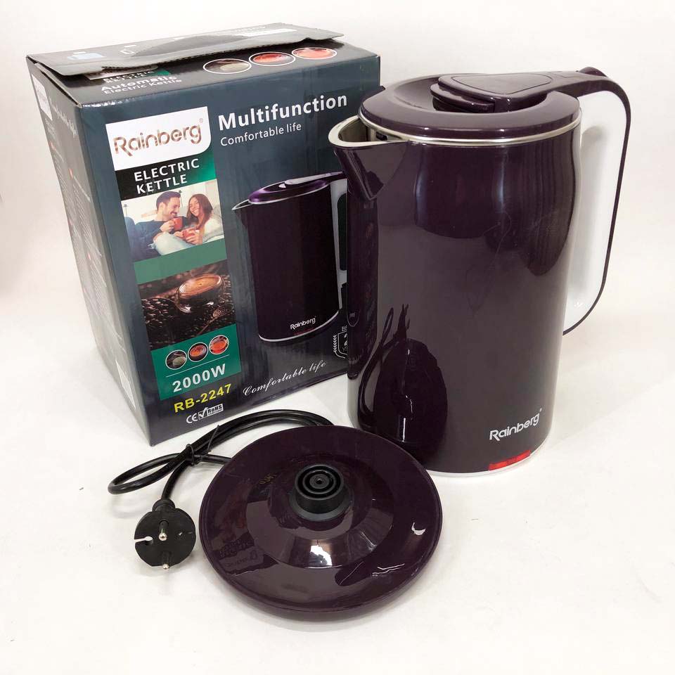 Чайник электрический Rainberg RB-2247 2000Вт 2л. Цвет: баклажан
