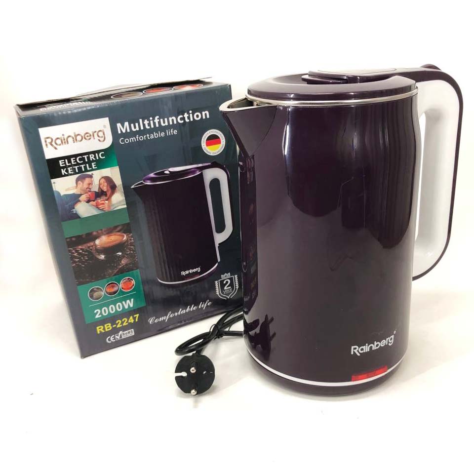 Чайник электрический Rainberg RB-2247 2000Вт 2л. Цвет: баклажан