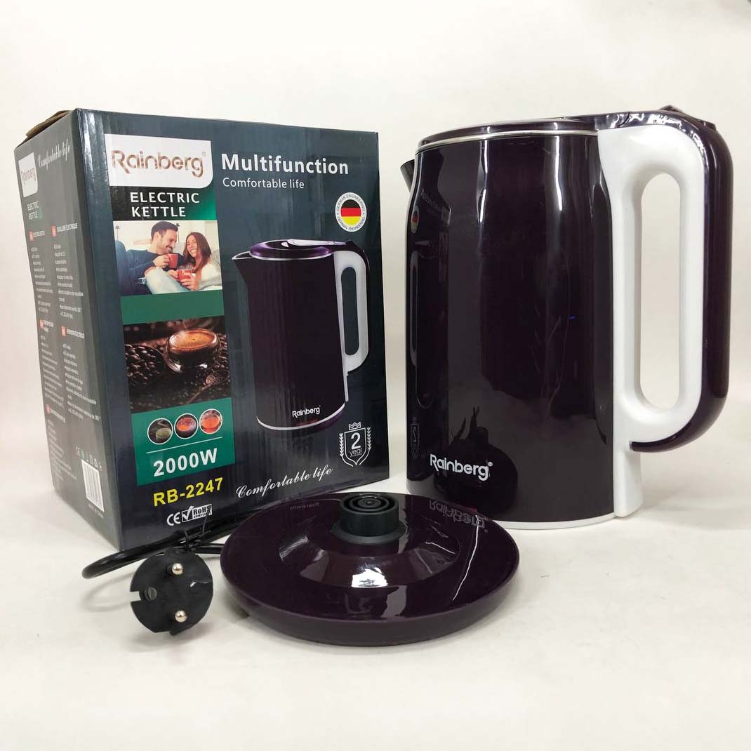 Чайник электрический Rainberg RB-2247 2000Вт 2л. Цвет: баклажан