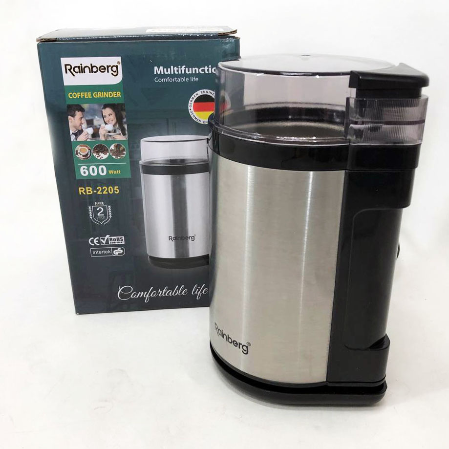 Электрическая роторная кофемолка Rainberg RB-2205 600 Вт Нержавеющая сталь